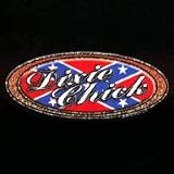 Women's Tank Top : Dixie Chick - for the Redneck Girl with Rebel Flag Background - Litho Glitter