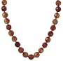 14k Yellow Gold 14mm Faceted Carnelian Beaded Necklace, 18"