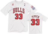 Scottie Pippen White adidas Originals Retro Name & Number Chicago Bulls T-Shirt