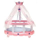 Princess Alexa Crib with Sheer Canopy, Mobile and Wand