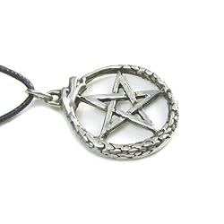 Oroborus the Snake Pewter Pendant on Cord Necklace, The Wiccan Collection