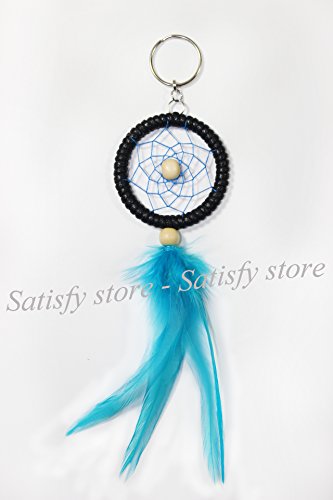 Handmade keychain Dream Catcher - Good for keychain, car &amp; bag hanging ornament (Blue)