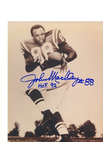 John Mackey Autographed Baltimore Colts 8x10 Photo Inscribed 