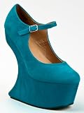 Bumper QOORS-01 Sculpted Curved Wedge Heel Platform Mary Jane Shoe