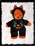 Black Cat Costume Outfit fits Webkinz L'il Kinz, Ty Beanie Babies, Fluff Factory and Teenies Teddies