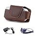 Brown Ultma Leather Case for Blackberry 7130,7100i, 7100, 7105,7100 7100g, 7100t, 7100r, 7100v, 7100x, 7130e + Car Charger + Travel Charger