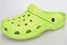 Orig. HOLEYs Kinder - CLOGS Sandalen, super bequem, lime-grün, mit GRATIS-FOYO (Anstecker)