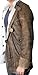Blingsoul Mens Shearling Bomber Jacket - Distressed Real Leather Winter Coat for Men