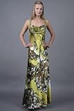 Beaded Halter Print Dresses by Faviana