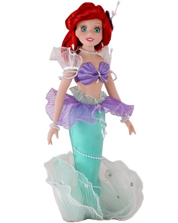 Childrens Toyshop  Toys : Disney Princess 14" Porcelain Doll The Little Mermaid Special Edition Brass Key Celebrating 25 Years