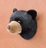 7.5" Black Bear Head Plush Stuffed Animal Toy