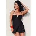 Nicole Maternity Womens Black Buckle Designer Bikini Swimsuit S-3XL