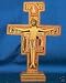 FRANCISCAN ICON CROSS SAN DOMIANO CRUCIFIX 6" X 4" DESK TOP DISPLAY "LOVE HIM"