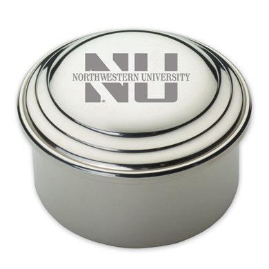 Northwestern University Pewter Keepsake Box
