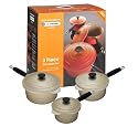 Le Creuset Cast Iron Saucepan Set, Almond, 3 Piece