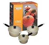 Le Creuset Cast Iron Saucepan Set, 3 Piece
