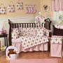 Baby and Kids Clothes Laundry Hamper for Pink and Brown Argyle Bedding Sets