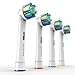 Generic Premium Replacement Toothbrush Heads for Oral B Floss Action, 4 Pack [8, 12, 20 Packs Available]