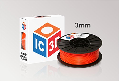 IC3D 3mm ABS 3D Printer Filament 2lb Orange - MADE IN USA