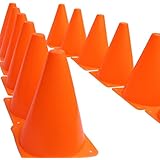 Dazzling Toys Pack of 12 7 Inch Orange Plastic Traffic Cones