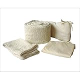 Tadpoles 3 Piece Cable Knit Cradle Bedding Set, Natural