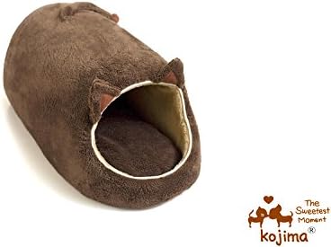 KOJIMA Design-New Brown Cute Cozy Soft Piggy Tunnel Pet Bed for Small Dog Cat (Medium)