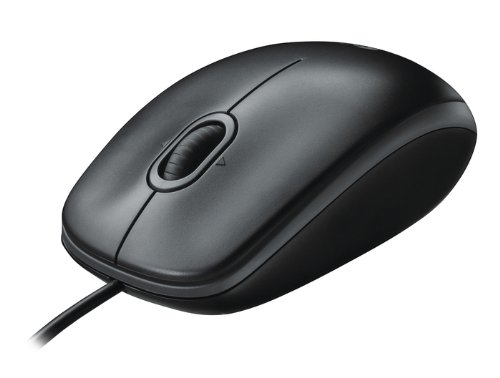 Logitech B110 Optical USB Mouse Maus optisch USB 3 Tasten 800 dpi +Tastenrad schwarz