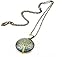Art Tree Long Chain Women Pendant Necklace Vintage Bronze Charm Necklace Life of Tree Glass Necklace Jewelry for Women for Mom