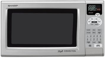 Sharp R-820JS 0.9-Cubic Foot Grill 2 Convection Microwave Silver