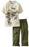 Nannette Boys 2-7 2 Piece Alligator Headphone Pant Set