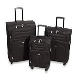 American Tourister Spring Ranch 3 Piece Spinner Luggage Set (Black)