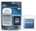 Hitech - Hitech iC-34LCD Quick Charger with 4 Pack SANYO Eneloop Pre-Charged AA Batteries