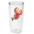 Colorful Caribbean Lobster 16 oz Insulated Beverage Tumbler, Clear