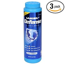 Lamisil AF Defense Antifungal Shake Powder, 4-Ounce (113 g) (Pack of 3)