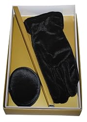 Ear Mitts and Great Gloves!TM Gift Set: Black Velvet Gloves and Ear Mitts