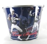 New England Patriots Tom Brady Metal Beer Bucket
