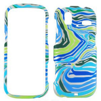HTC Amaze 4G Blue/Green Zebra Print Hard Case/Cover/Faceplate/Snap On/Housing/Protector