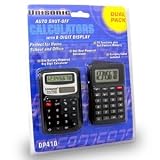 UNISONIC DP410 POCKET CALCULATORS - 2 PACK