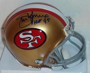 Steve Young Signed 49ers Throwback Replica Mini Helmet