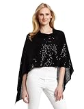 Minnie Rose Women's Sequin Ruana