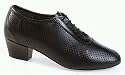 329 Orlean Ladies' Practice Shoe with a 1.5" Cuban Heel in Black Leather (Regular Fit)