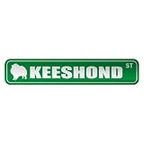  KEESHOND ST  STREET SIGN DOG