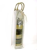 3 Stackable bottles in gift bag refillable Provence infused herb oil, herb vinegar and Herb Sea Salt in grinder