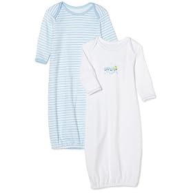 SpaSilk 100% Cotton Lap Shoulder 2-Pack Gown