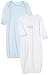SpaSilk 100% Cotton Lap Shoulder 2-Pack Gown - Boy Stripe Print