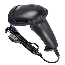 Wired Handheld USB Automatic Laser Barcode Scanner Reader With USB Cable (Black)