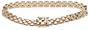 14k Yellow Gold 3 Row Italian Panther Bracelet, 7"