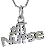 Sterling Silver #1 Nurse 1 (25mm) wide Talking Charm.