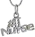 Sterling Silver #1 Nurse 1 (25mm) wide Talking Charm.