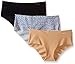 Calvin Klein Women's Invisibles Hipster Panty, Black/Light Caramel/Organic, Medium (Pack of 3)